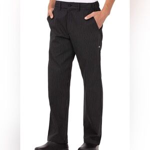 NWT Chef Works Black Stripe Pants